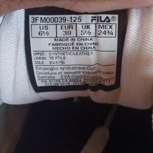 Fila White Sneakers with Red Accents